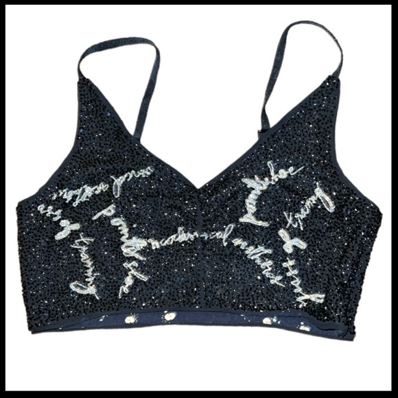 Beaded top with side zip •Sample• Size 6 H&M Studio S/s 2017 - Picture 2 of 10